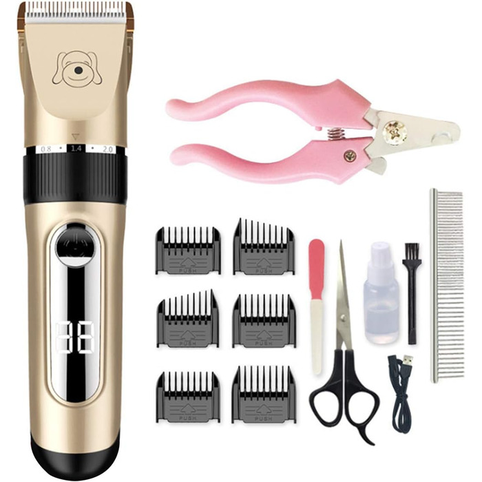 Машинка для стрижки тварин ELEOPTION: тиха, бездротова, акумуляторна для собак та котів