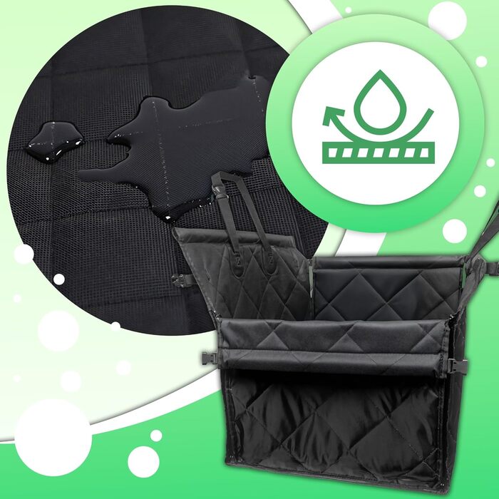 Автокрісло для собак Retoo: міцне, з сумкою, 60x50x44.5 см, чорне