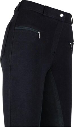 Штани для верхової їзди жіночі RL24 BASICLINE Vollbesatz, чорні