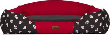 Собаче ліжко Hobbydog XLKRLCZK2 - велике, 84 x 65 см, червоне, для собак XL