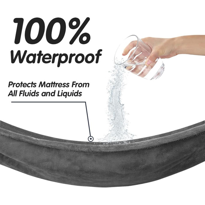 Водонепроникна ковдра DUJUIKE для захисту ліжка, дивана та меблів від тварин (76x102 см, сіра)
