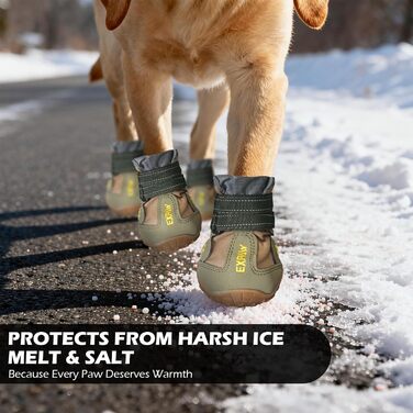 Зимові чоботи для собак великих порід, захист лап від холоду та слизькості. Водонепроникні чоботи для собак, підходять для снігу, дощу, гарячого асфальту та прогулянок. Розмір 7: 75x78 см (Д*Ш) (4 шт. в упаковці). Розмір 6: 71x65 см (Д*Ш) (4 шт. в упаковц