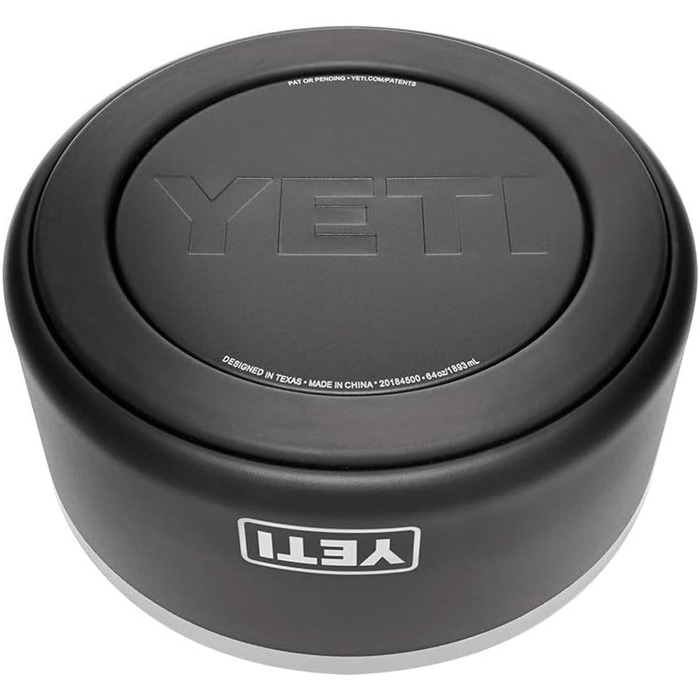 YETI Boomer 8 - Миска для собак з нержавіючої сталі, чорна, 1.8 л, протиковзна