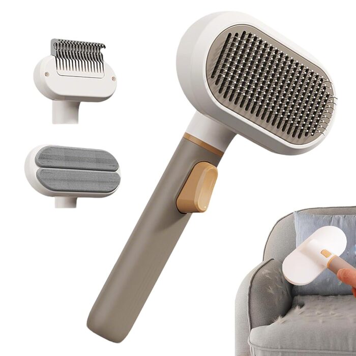 Щітка для собак з довгим волоссям, гребінець проти ковзання для догляду - щітка для котів, щітка для собак для підшерстка | для миття, короткошерстих та довгошерстих собак вдома, в квартирі, офісі, гуртожитку, на меблі