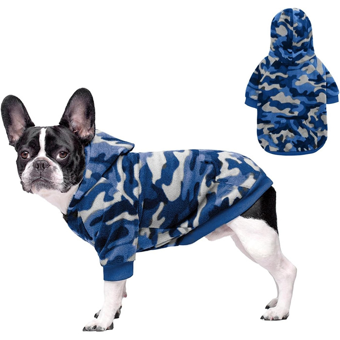 Теплий капелюховий светр для собак, котів та цуценят, камуфляж, рожевий, S (обхват грудей 35 см)