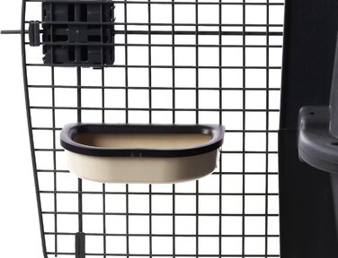 Клітка-переноска для собак Flamingo Lanta – Темно-сірий | Розмір L (56 × 80 × 59,5 см) | Безпечна, практична та комфортна для вашого собаки! L - 56x80x59,5см