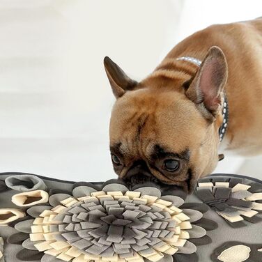 Килимок для собак, 63,5 x 43,2 см, великий, миючий, з дзвоником, нековзний, для ігор та тренування, сірий