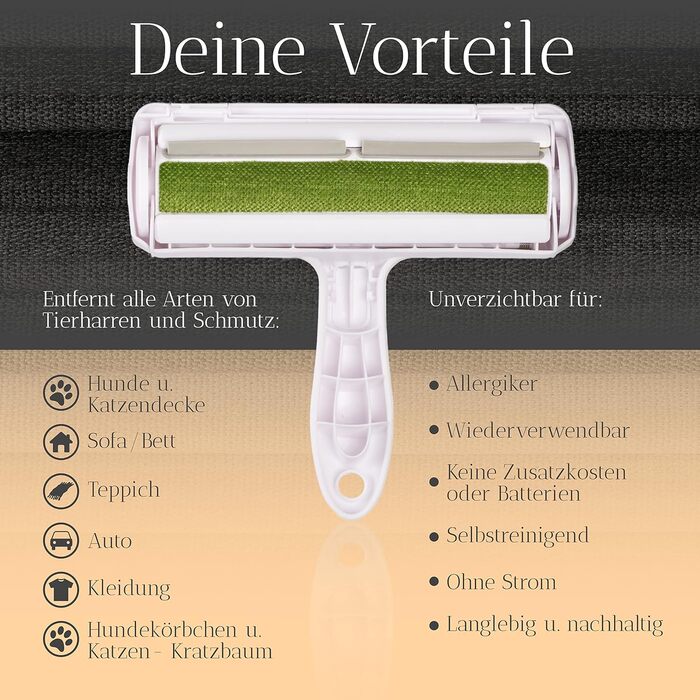 Набір для грумінгу тварин: щітка для собак, котів, XL роликовий збирач ворсу та щипці для видалення кліщів. Підходить для короткої та довгої шерсті, для тварин будь-якого розміру. Ефективний видалення шерсті. Автоматичне видалення кліщів.