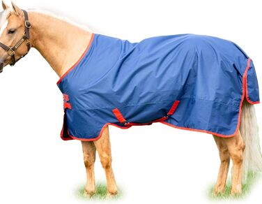 Демісезонна кінська попона Horseware Amigo Mio, темно-синя з червоним, легка, розмір на вибір