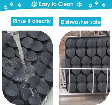 Килимок для собак VOOWO, силіконовий килимок-головоломка для собак, миска для повільного годування, килимок для годування собак, килимок-головоломка для маленьких, середніх та великих собак (сірий, маленький)