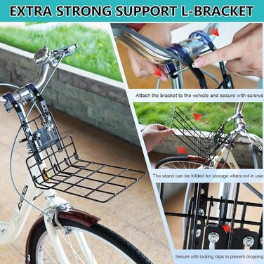 Фаркоп для собак Haiou: стабільний велосипедний кошик до 7 кг, не підходить для електровелосипедів | Безпечний та комфортний, з патентованим кріпленням, вологостійкий