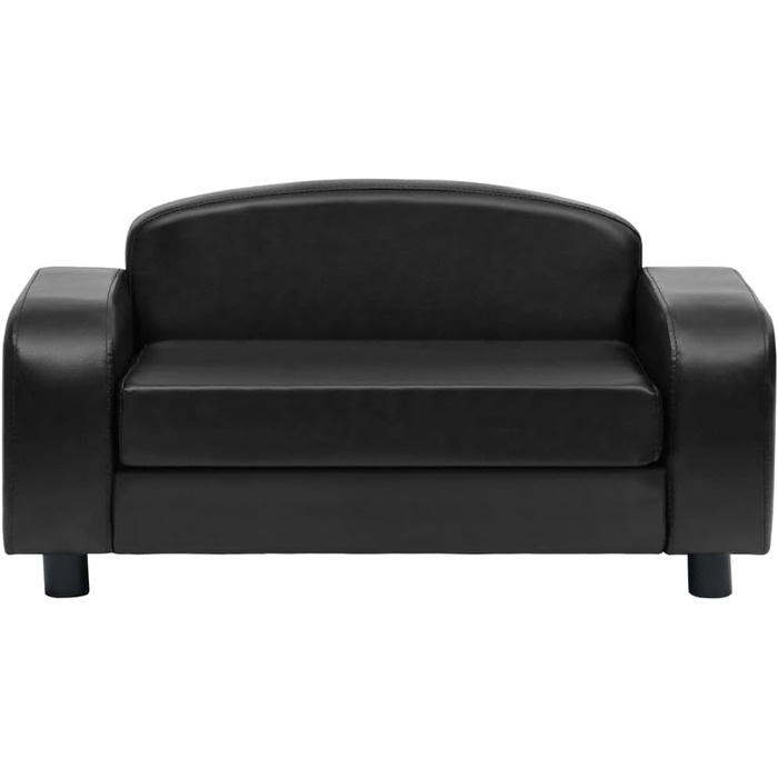 Диван для собаки vidaXL, чорний, 80x50x40 см, штучна шкіра, лежак для домашніх тварин