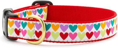 Нашийник для собак Up Country Pop Hearts, ширина 2,5 см, розмір L
