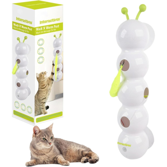 Інтерактивна іграшка для котів Lixstyea - електричний черв'як на присосці, іграшка для самостійних розваг, аксесуари для котів