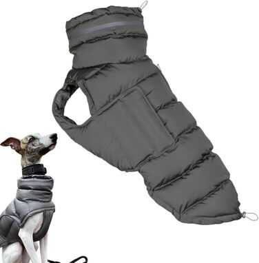 Зимовий теплий куртка для собак, водонепроникний зимовий одяг, тепла куртка від снігу, одяг для тварин, теплий одяг для великих собак, сірий колір