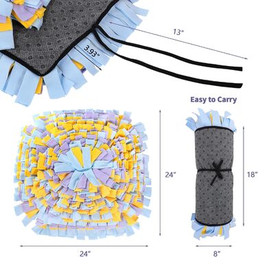 Нюхальна килимок для собак, маленький, великий, для носової роботи, годівниця, міцний нюхальний килимок, інтерактивна іграшка-пазл для домашніх тварин для природного пошуку їжі, тренування та зняття стресу