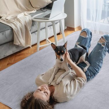 М'яка флісова ковдра для собак Nobleza, 160x100 см, сіра. Пральна, тепла, для домашніх тварин