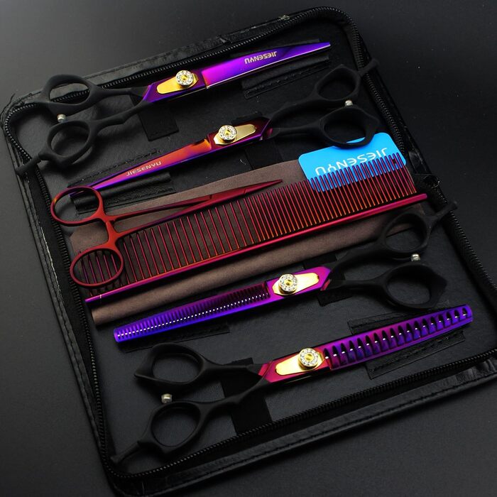 Набір професійних ножиць для грумінгу собак JIESENYU 7.0 дюймів (4 шт.)