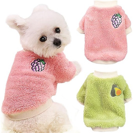Теплі флісові пуловери для собак, 2 шт. Розміри XS та XXL. Підходять для дівчаток, Чіхуахуа, котів.