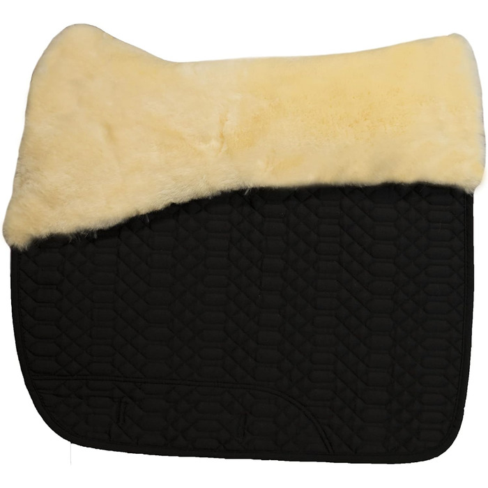 Підкова Engel Reitsport для конкурного та тренувального верхового лицеміря, чорна, з наповнювачем та овечкою, розмір Medium