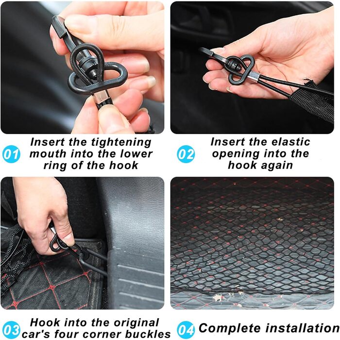 Сітка-перегородка для автомобіля: захист для собак, 120x90 см, Polypropylene, 4 гачки