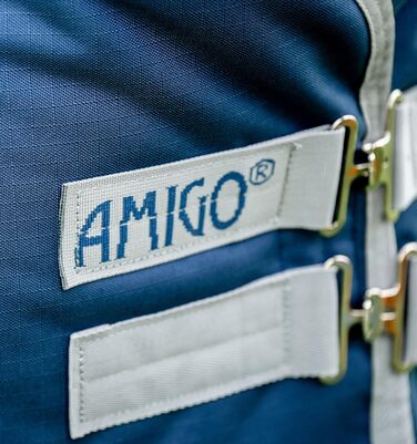 Попона для коней Horseware Amigo Ripstop 900D Lite без підкладки (0г), темно-синя/сіра, розмір 155 см (6'9