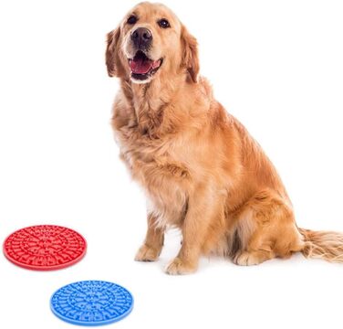 Килимок для миття собак і котів EXFEA: не слизький, з сильною фіксацією, 2 шт. (синій, червоний)