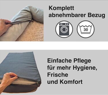 Розкішне ортопедичне ліжко для собак з віскоеластичною матрацом, велике, середні породи, знімний чохол