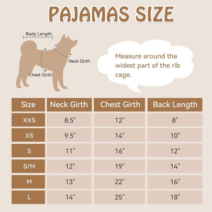 Піжама для собак, тепла, м'яка, зручна, кавового кольору, розмір S, для маленьких собак