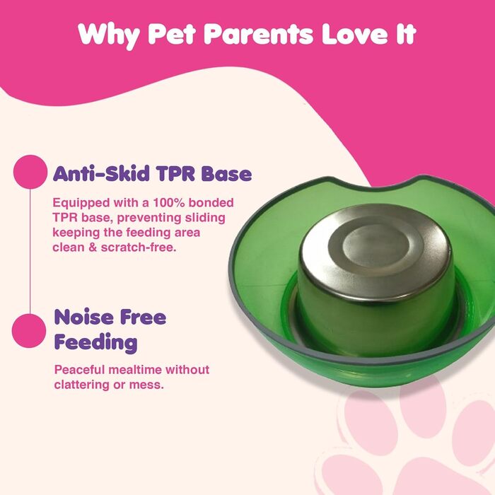 Набори мисок для собак та котів з нержавіючої сталі та прозорого пластику (2 шт) – великі, нековзні, стійкі миски для води, 900 мл, придатні для миття в посудомийній машині