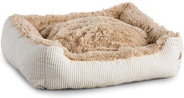 Gutekissen® Шерстяне ліжко для собак середніх порід - м'яке, миється, різні кольори та розміри (M - 80x70, Бежевий)