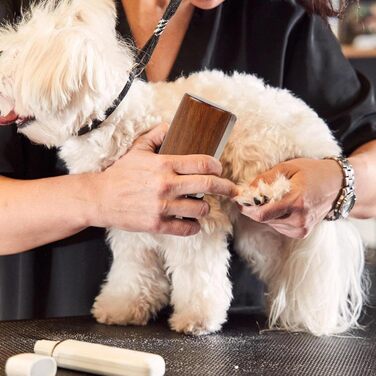 Бурштук для видалення шерсті собак та котів з дерев'яною ручкою | Інструмент для грумінгу домашніх тварин | Підходить для довгошерстих собак та котів