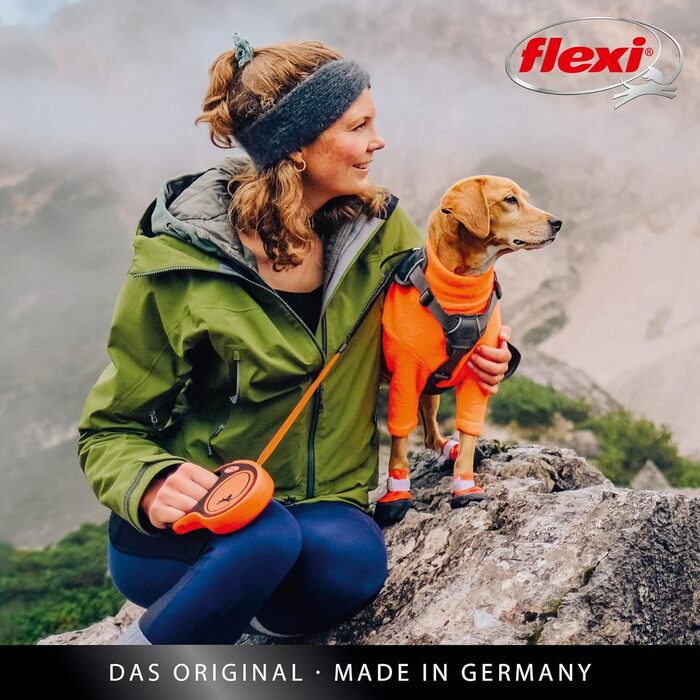 Повідок-рулетка Flexi Xtreme L, 8 м, стрічка, помаранчевий