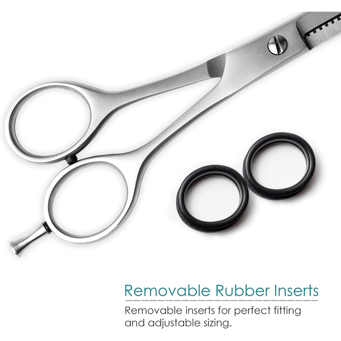 Професійна ножиця для догляду за волоссям, ножиці для стрижки, леза гострого бритви, загальна довжина 16,5 см, з шкіряним чохлом