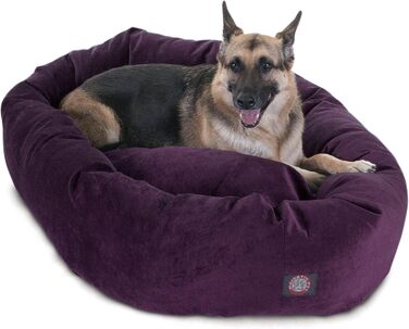 Ліжко для собак Majestic Pet Villa Collection, 132,1 см, баклажан, мікрофібра, кругле, преміум-якість