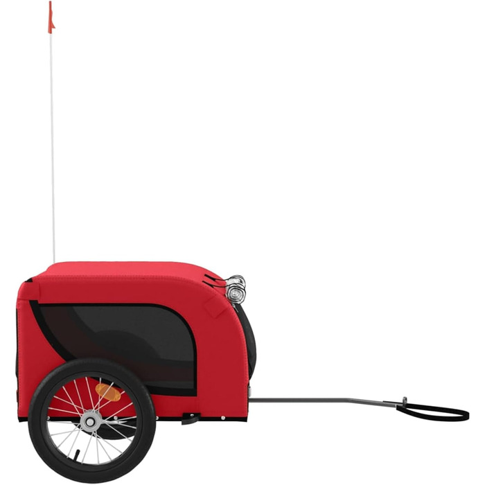 Причіп для велосипеда ARKEM для собак, червоно-чорний, з оксфордської тканини та металу