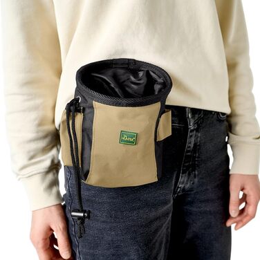 Сумка на пояс HUNTER Bugrino Standard, для тренувань та вигулу собак, чорно-бежева, велика (L)