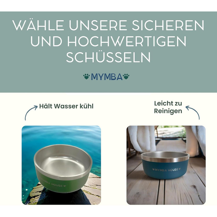 Нержавійна миска для корму для котів та собак, з неслизьким дном, легко миється, синього кольору