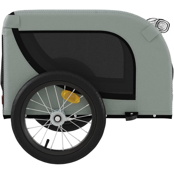 Трейлер для собак Oxford, сіро-чорний, 124x65x66 см, для маленьких собак та котів, модель 94000