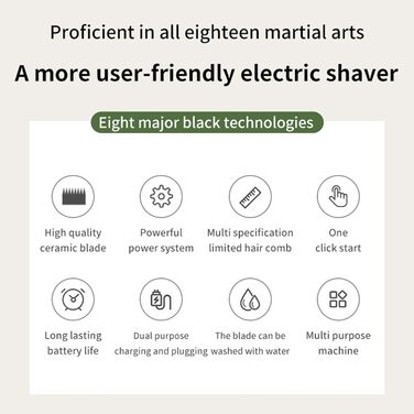 Триммер для собак, набір для грумінгу 4-в-1 | Акумуляторний, регульована ножиці для цуценят, зелений