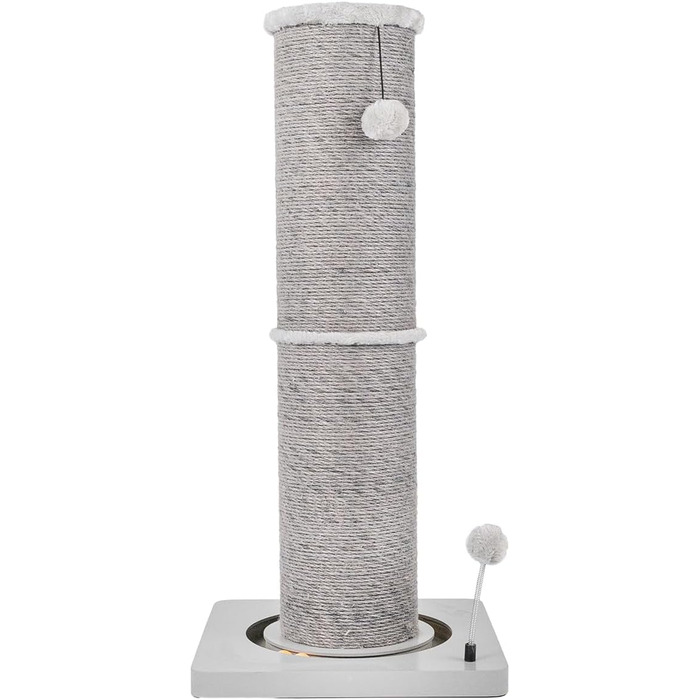 Котячий стовпчик Carla з іграшками - інтерактивна котяча іграшка для самостійних занять. Висота 82 см, діаметр 20 см, розміри 40 x 40 x 86 см, колір антрацит