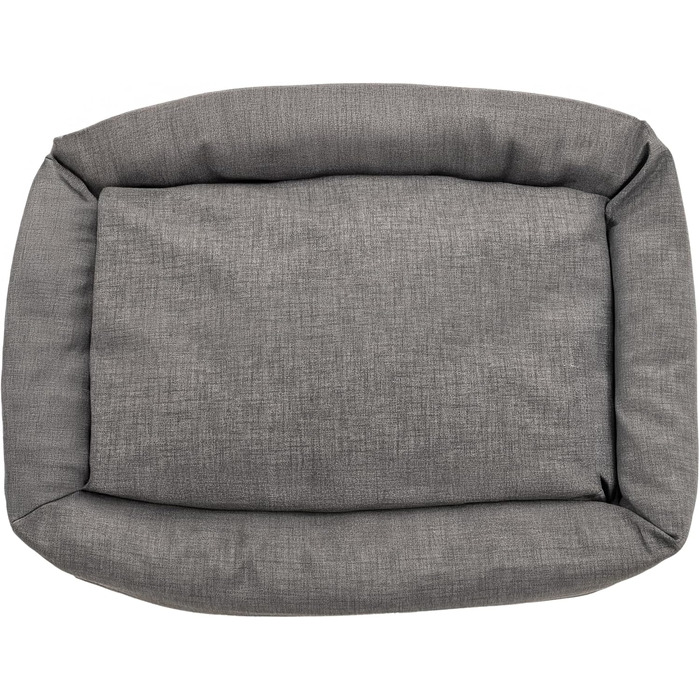Кругле собаче ліжко Batuffolo для собак та котів, неслизьке, водонепроникне, сірого кольору, розмір M (76x76x13 см)