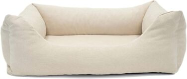 Ортопедичне ліжко для собак Emma | Кошик для собак | Для маленьких та середніх собак (Бежевий, 85x65 см)