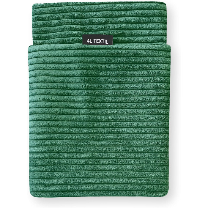 Ліжко для собак 4L Textil з Cordsamt, для великих та середніх собак, знімний та пральний чохол (Колір: Коричневий, Смужки). Замінний чохол (60x50 см), Зелений (смужки)