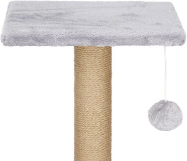 Кігтеточка SPRINGOS для котів з лежанкою, 245 см, сіра, регульована висота