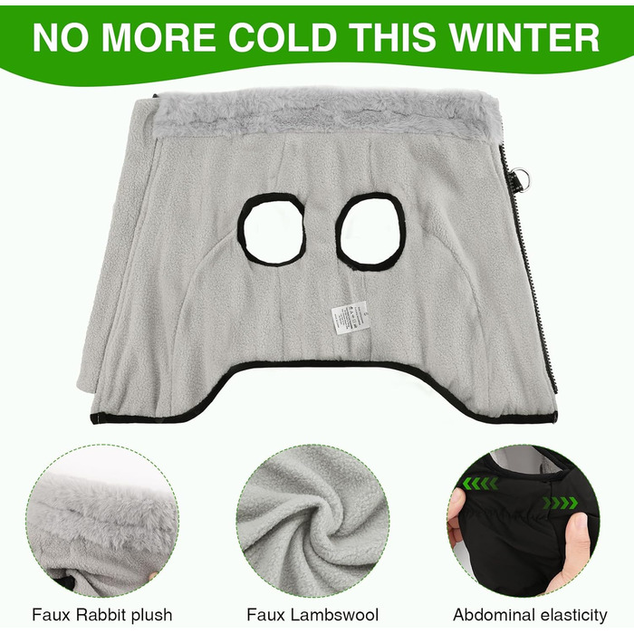 Зимова куртка для собак, водонепроникна, тепла, м'яка, вітрозахисна. З облаштуванням для повідка, світловідбиваюча, з блискавкою та регульованою застібкою. Для малих та середніх собак (Зелений, XL)