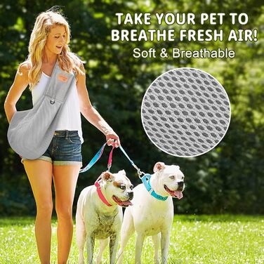 Сумка-переноска для собак Vrbabies, для маленьких собак та інших домашніх тварин до 5 кг, регульована, сітчаста, з клямками та застібками