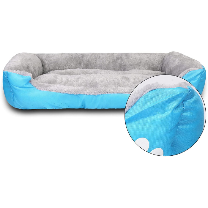 Ліжко для собак Lucky 70см - м'яке та затишне собаче ліжко для середніх собак, придатне для прання (світло-блакитний)