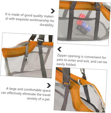 Сумка-переноска для тварин Toddmomy Mesh: дихаюча, для собак та котів, легка, складається, велика для цуценят та маленьких тварин