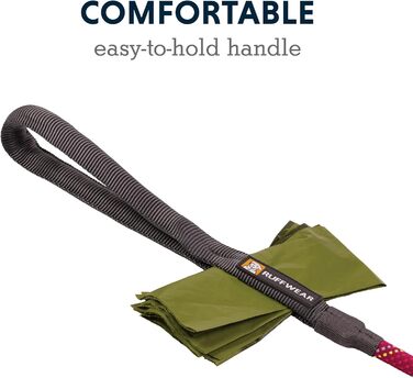 Повідок для собак RUFFWEAR Knot-a-Leash, відбивний, мотузковий, з карабіном, 1,5 м, 7 мм, рожевий